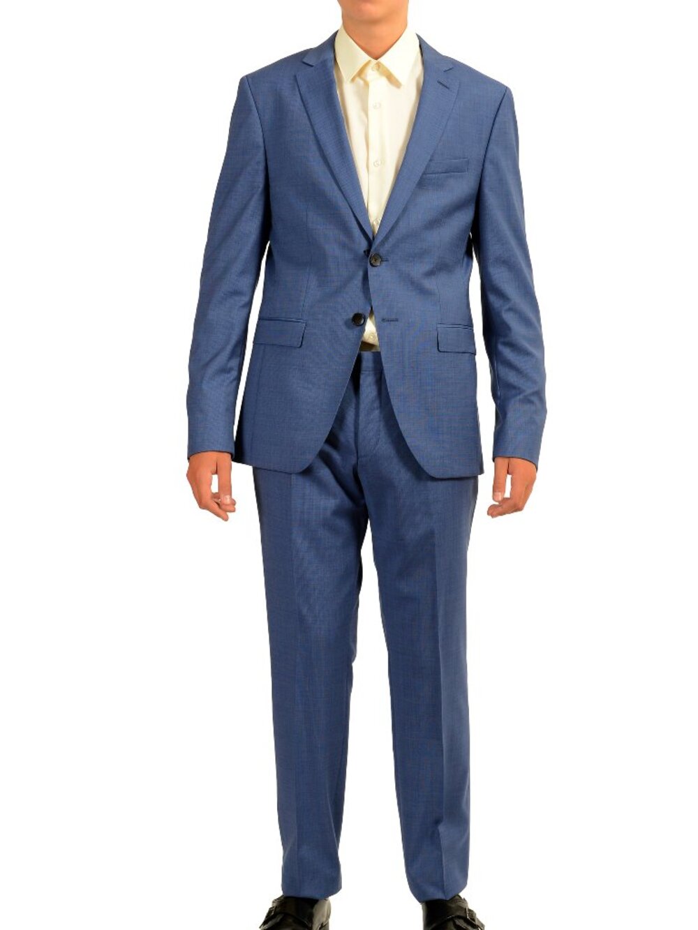 Hugo Boss Men's "Reymond/Wenten" Extra Slim Fit Blue 100%Wool Suit US 38R IT 48R